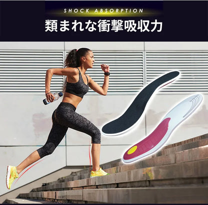 足の疲れをやさしく支えるアーチサポートインソール